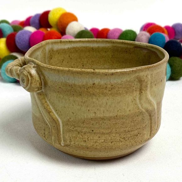 Studio Art Pottery Vintage Small Bowl with Handle Signed & Dated Bryan '93 Dip - Picture 5 of 9